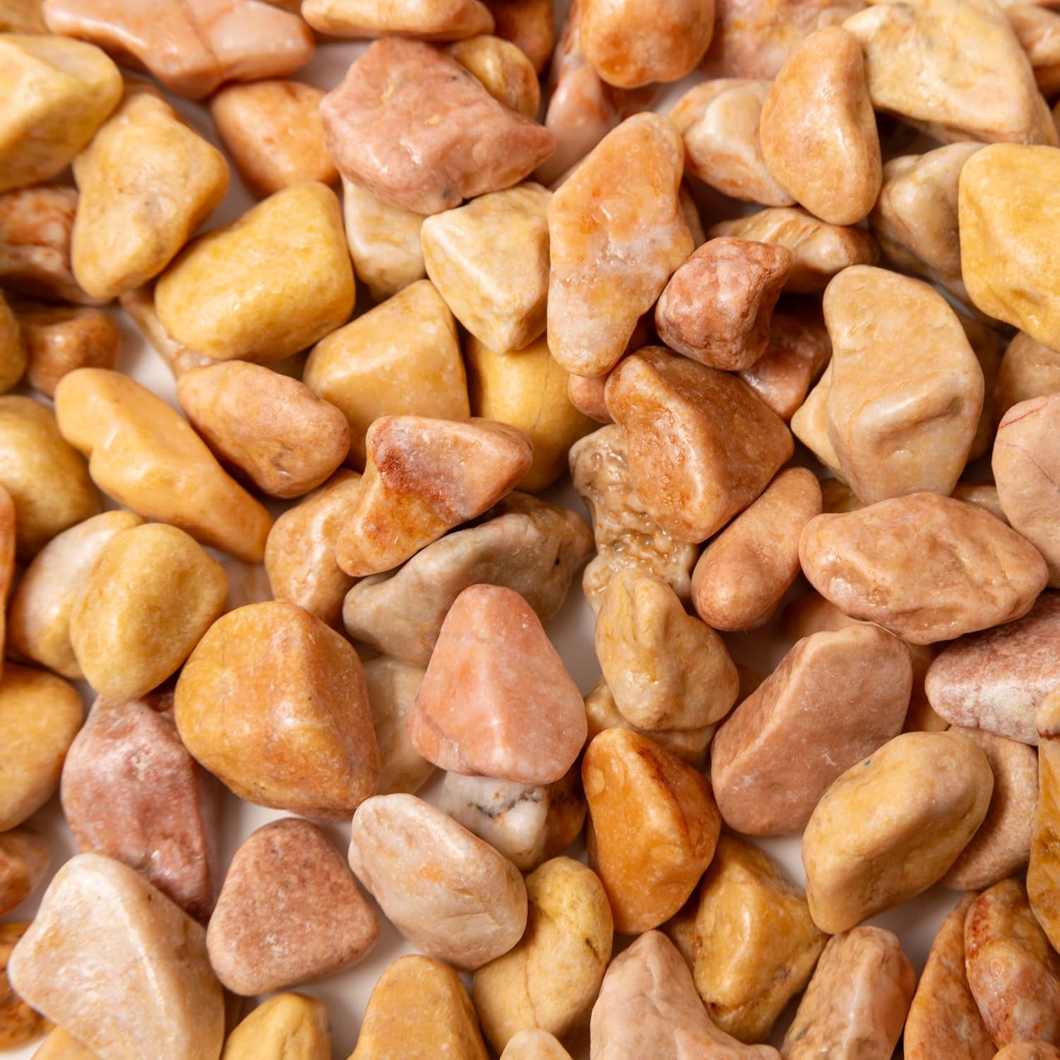 Brown Decorative Stones for Garden Vases Aquarium - 1kg - Mixed Colours with Size 8/10mm - Small Bowls for Outdoor Decoration Yard Crafts - Natural Stones