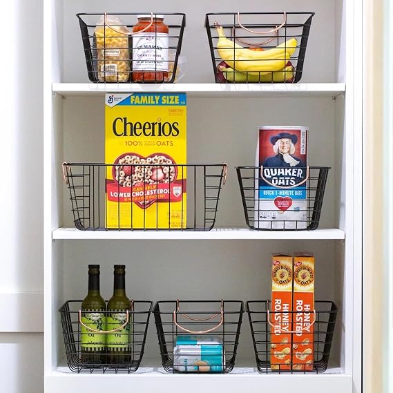 Wire Baskets with Copper Handles by Better Houseware