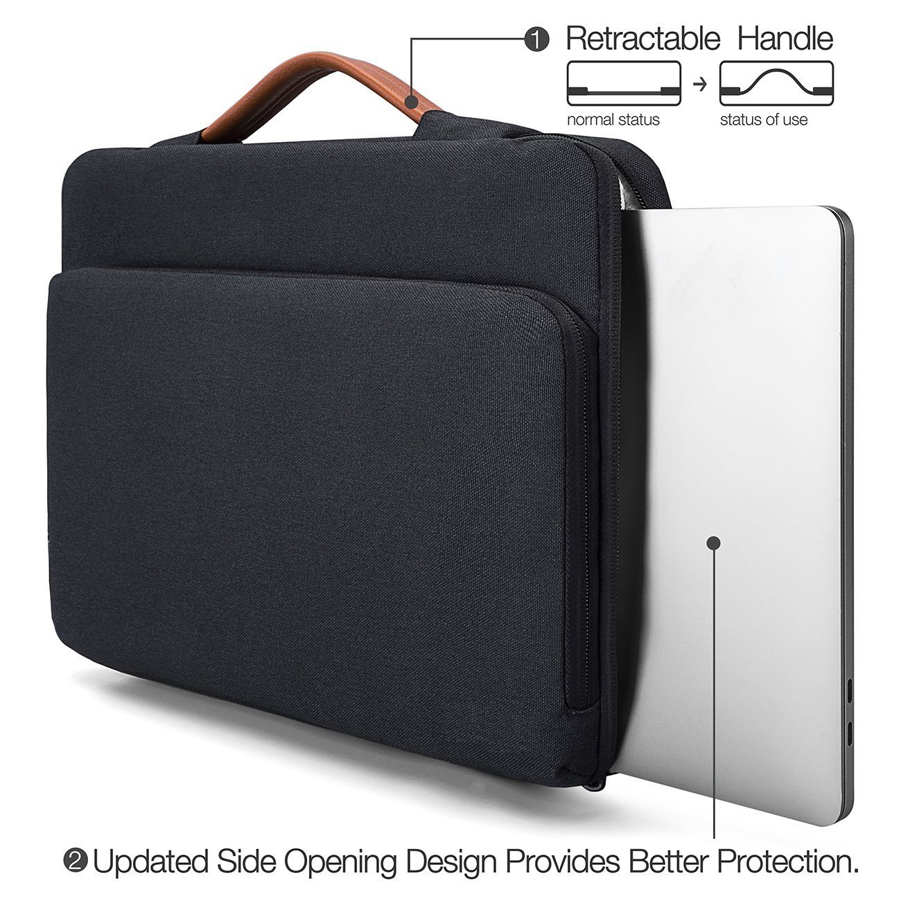 MOCA Laptop Sleeve 13.3 inch, 13-13.3 inch Laptop Sleeve with Handle Compatible with MacBook Air/Pro 13/Pro 14 M5 M4 M3 M2 M1,HP Dell ASUS Lenovo, — Amazon image 5