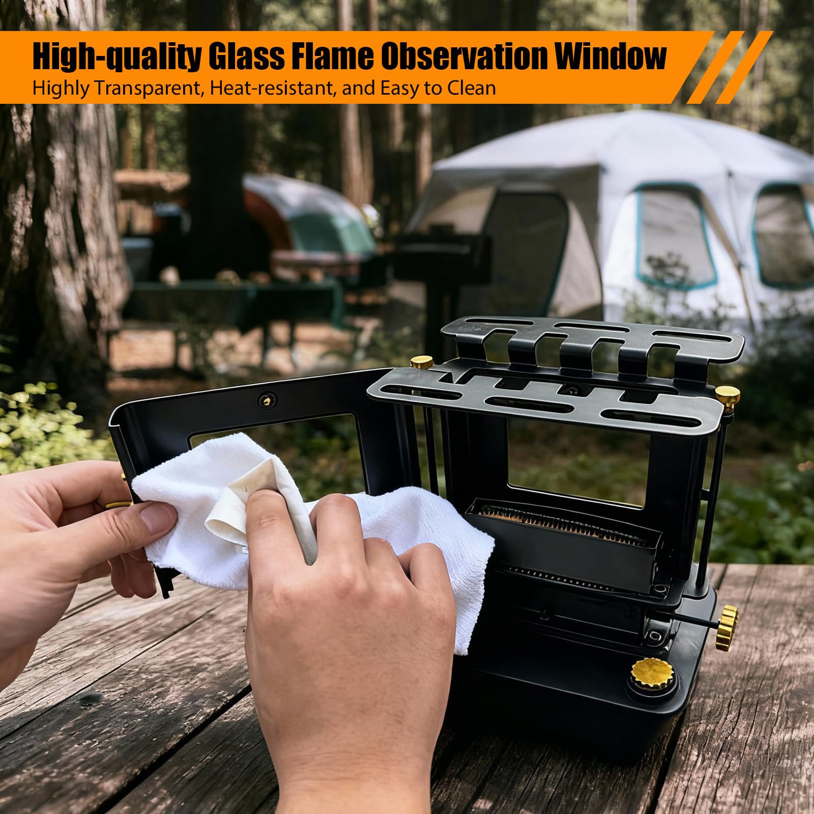 Tragbarer Petroleum Laterne mit 525ml Öltank Petroleum Camping Heizung Stove Multifunktionale Campingkocher mit Aufbewahrungstasche für Außenbeleuchtung Erwärmung Kochen
