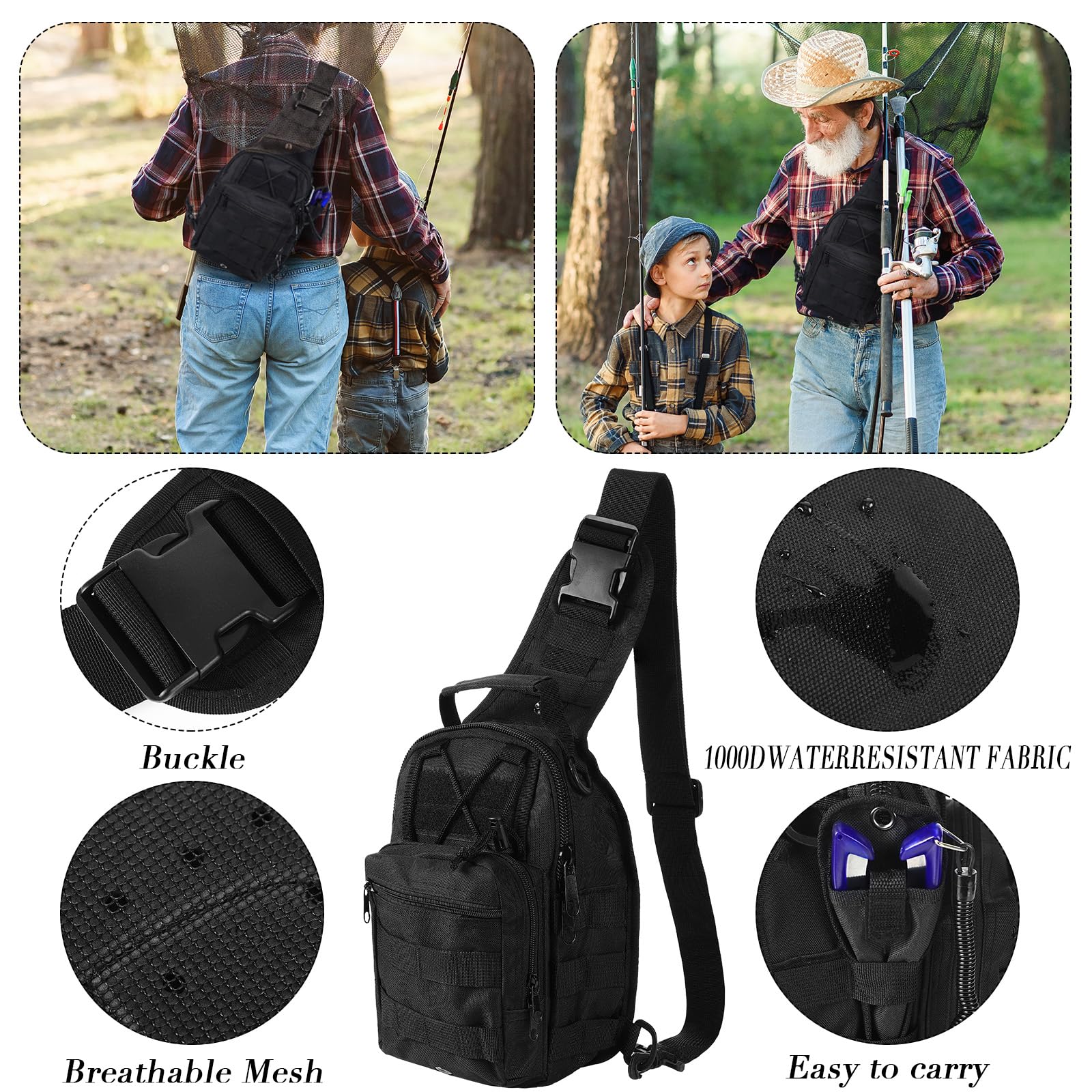Sosation Juego de 482 piezas de equipo y equipo de pesca de verano, kit de accesorios de pesca para hombre, kit de herramientas de extracción de anzuelos, mochila de pesca, kit de señuelos de pesca