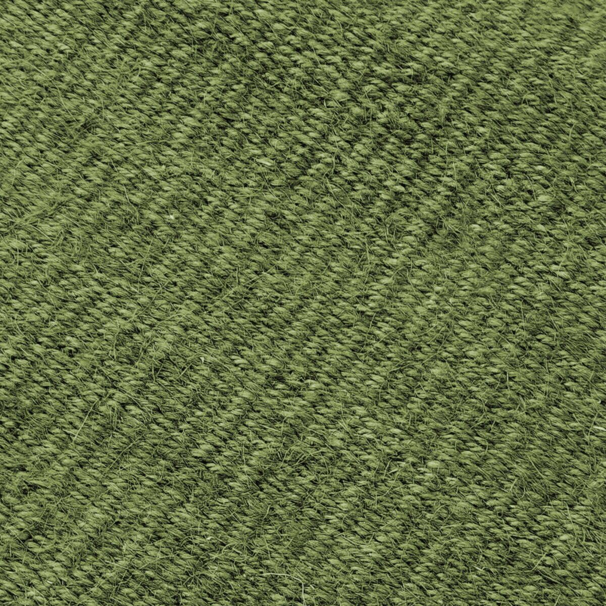 Tapis en jute et coton avec franges vert foncé 120x170 - style bohème