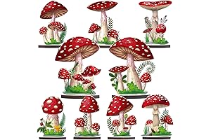 Wooden Mushroom Party Decorations: Unique Table Centerpiece for Enchanting Forest-Themed Celebrations