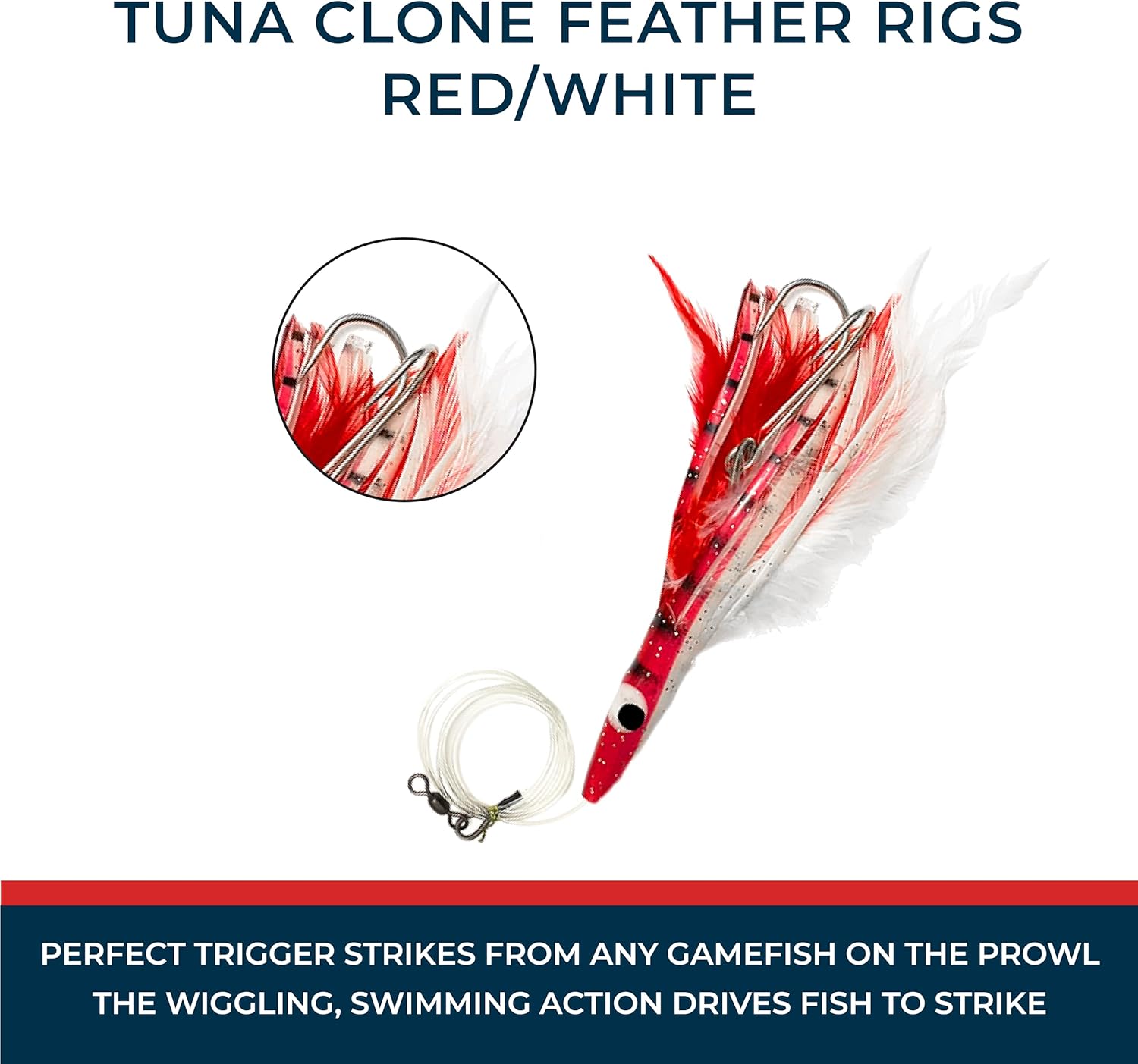 Offshore Trolling Lure Combo 6 Pcs Bullet Jet Flat Jet Feather Cedar Plugs Clone Feather with Lure Bag
