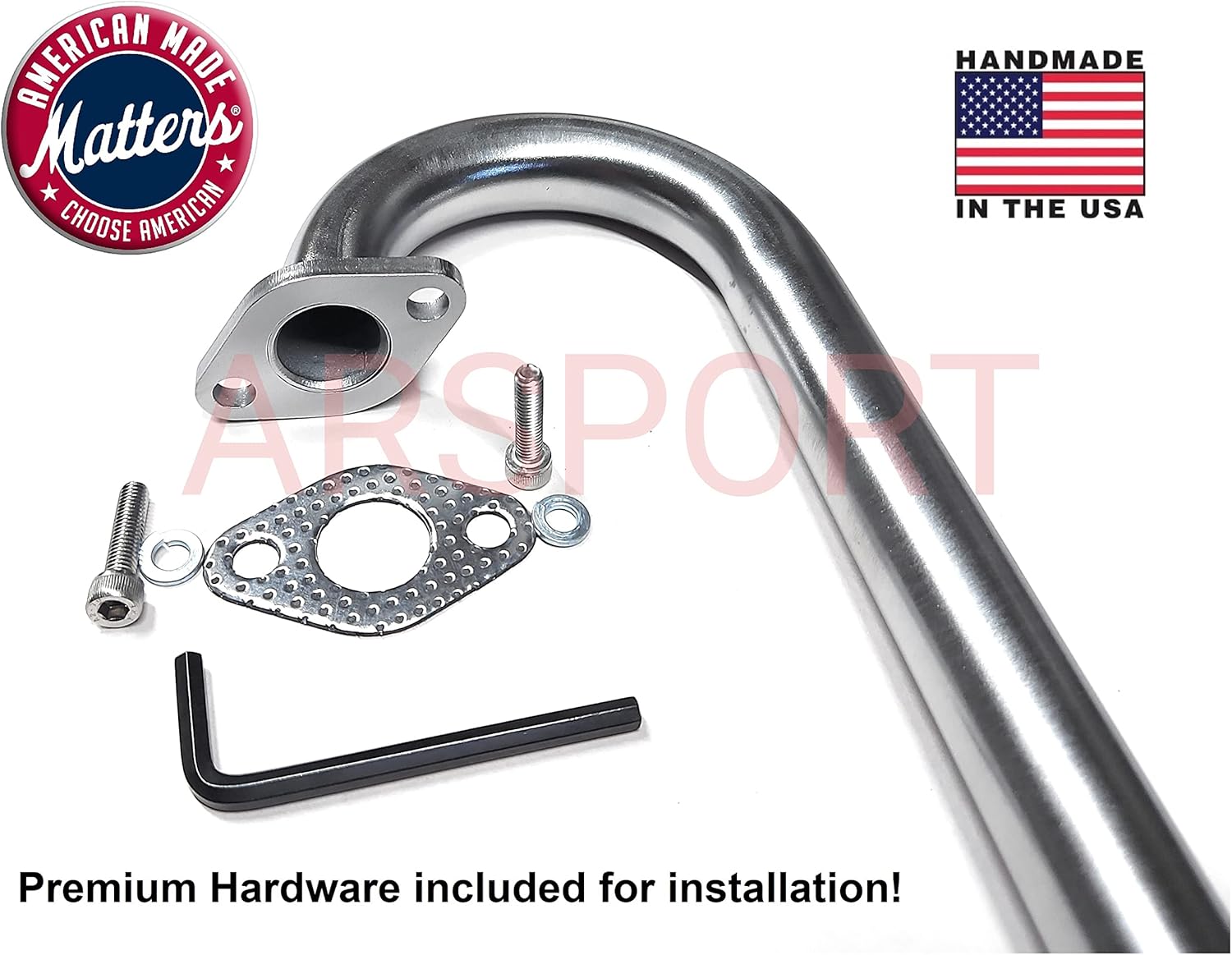 Exhaust pipe Header Compatible with Hond* GX100, GC160, GC190 Motorized bicycles or mini bikes!