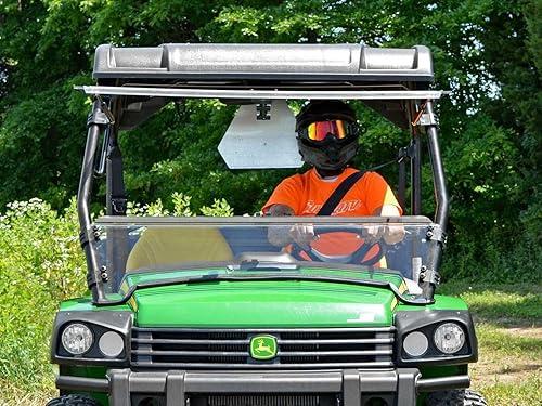 Miniatura 3 de SuperATV Parabrisas abatible 3 en 1 resistente a los arañazos compatible con los modelos John Deere Gator HPX y XUV, se puede configurar para abrir,