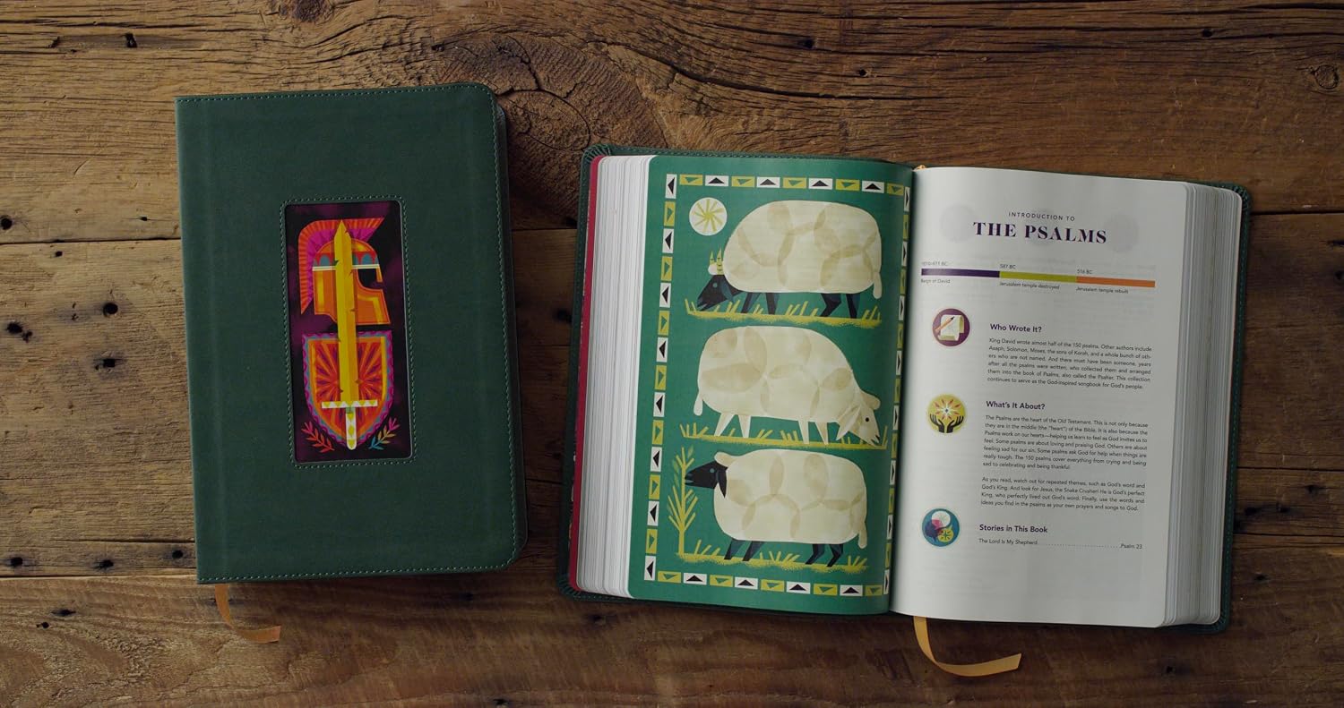 ESV The Biggest Story Holy Bible for Kids (TruTone, Dark Green, Armor Design): Children's Bible for Ages 6–12