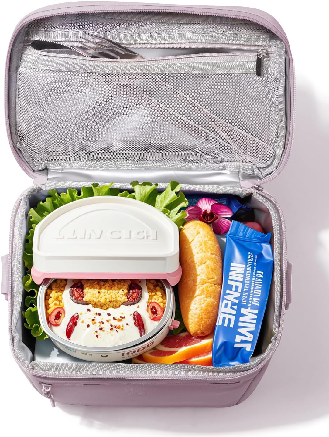 Insulated Lunch Box Bag Women Girls - Waterproof Leakproof Lightweight Reusable Cooler for School Work Picnic - Back to School - Image 3