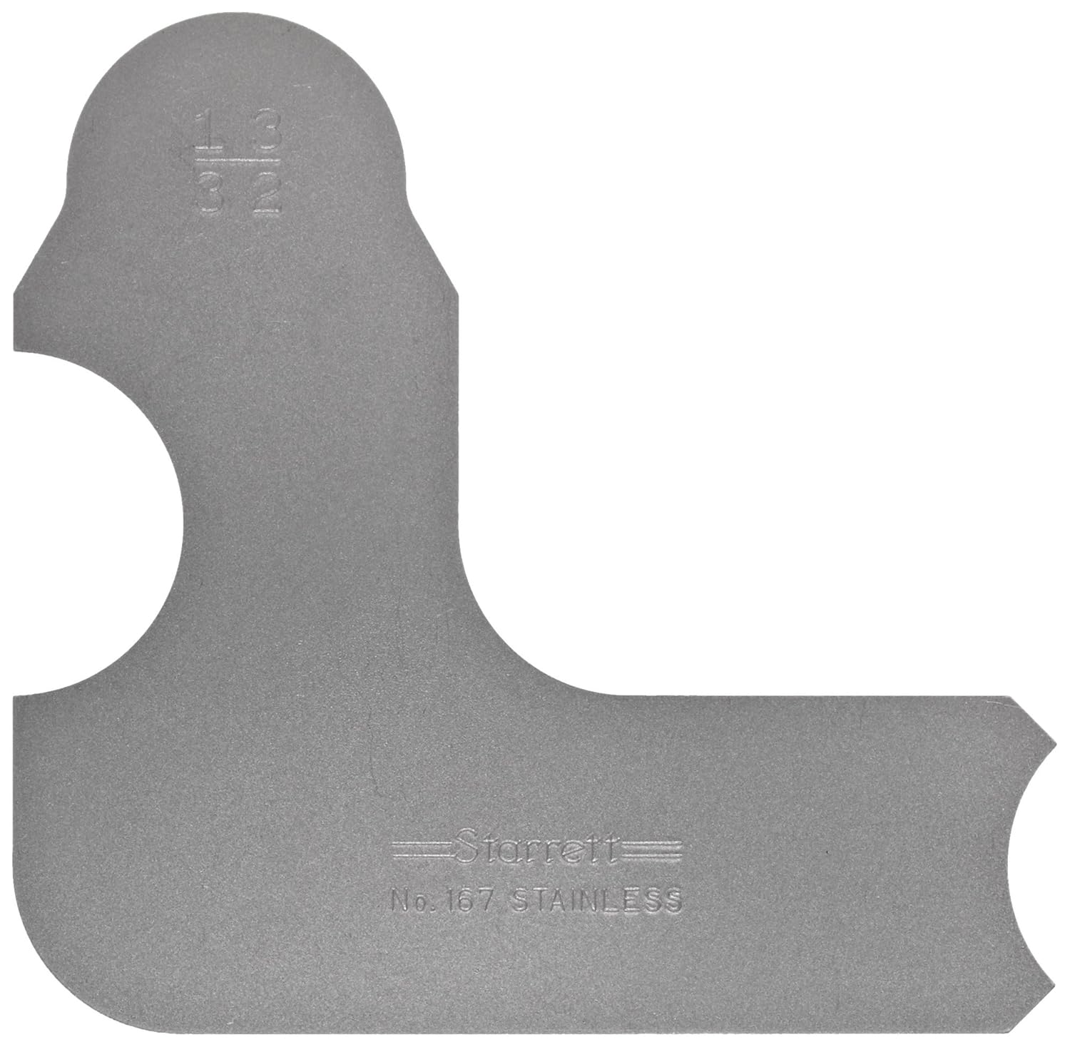 Starrett 16713/32 Stainless Steel Radius Gauge Inch, 13/32" Radius