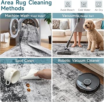 2x8ft Carpet Runner for Hallway: Washable Non Slip Kitchen Rug Black