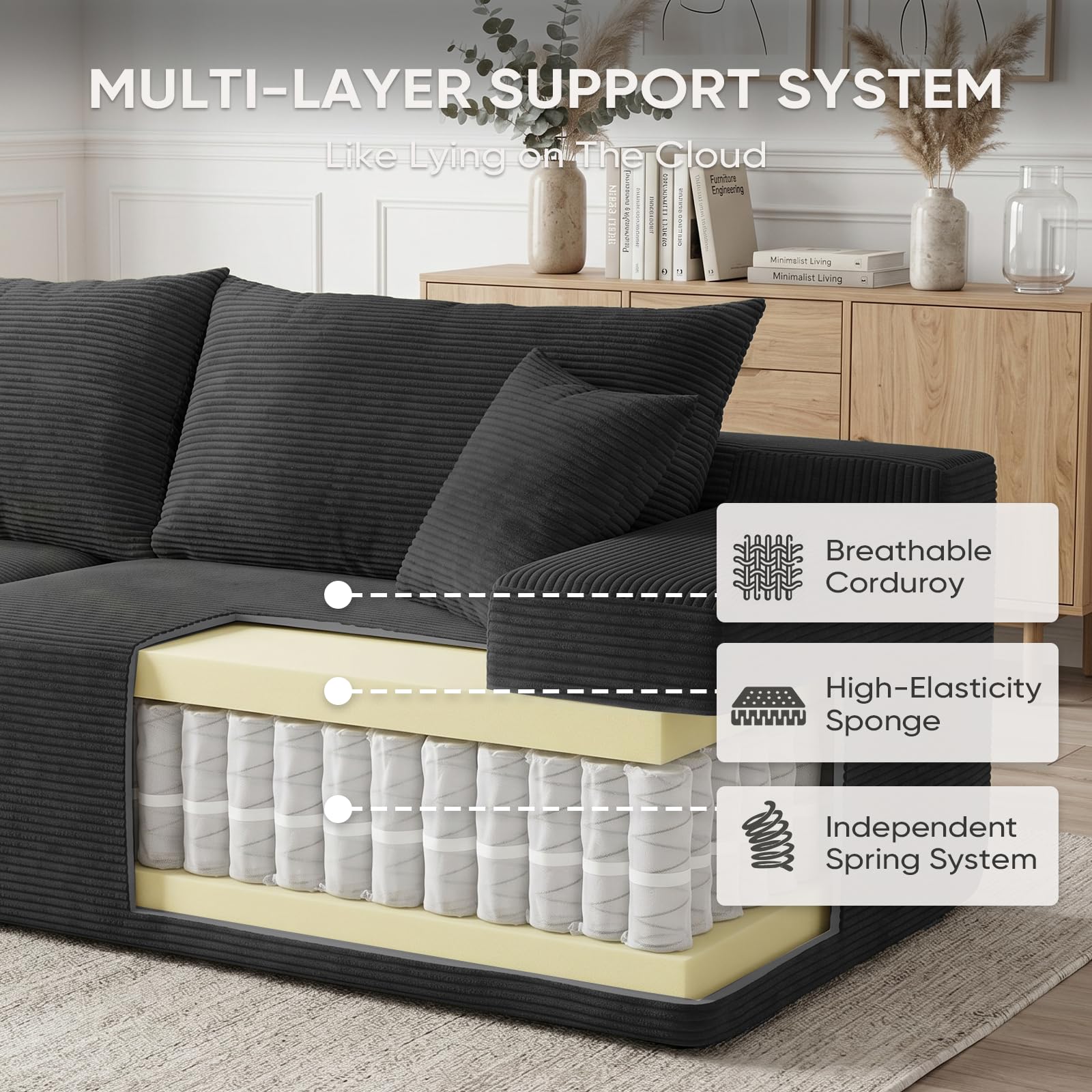 Black Couch Living Room Ideas: Modern, Luxe Picks That Hold Up 2 Product photo
