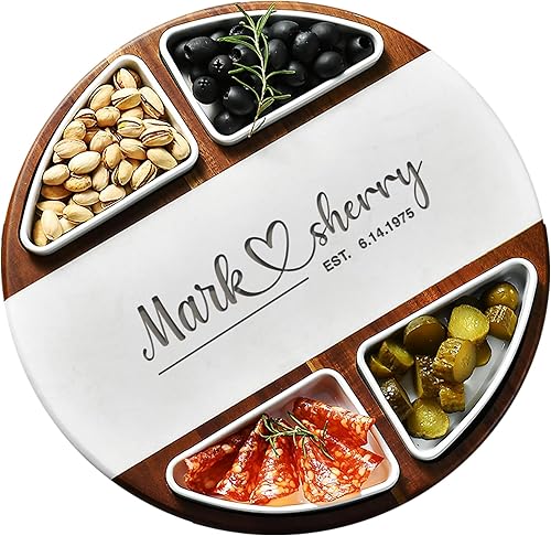 Miniatura 8 de Shanik Tabla de queso de madera de acacia de alta calidad, juego de embutidos grande con madera de corte para servir, ideal para Navidad, bodas,