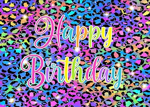 Telón de fondo colorido de cumpleaños con brillo de neón para fotografía, pintura de salpicaduras, grafiti, retro, discoteca, hip pop, decoración de disponible en Yaxa Peru