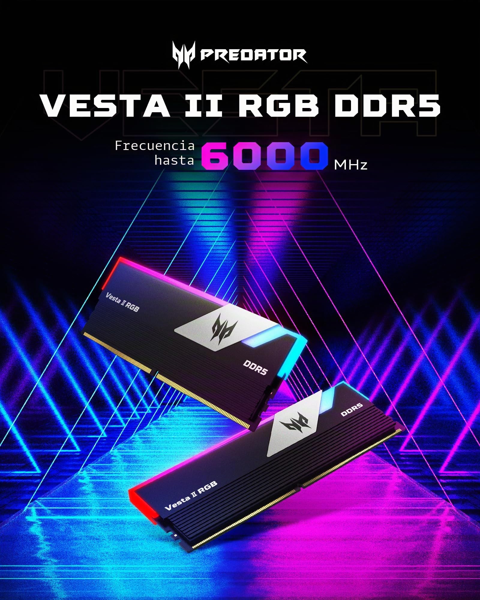 Acer Predator Vesta II RGB DDR5 RAM 64 GB (32 GBx2) 6000 MHz CL30