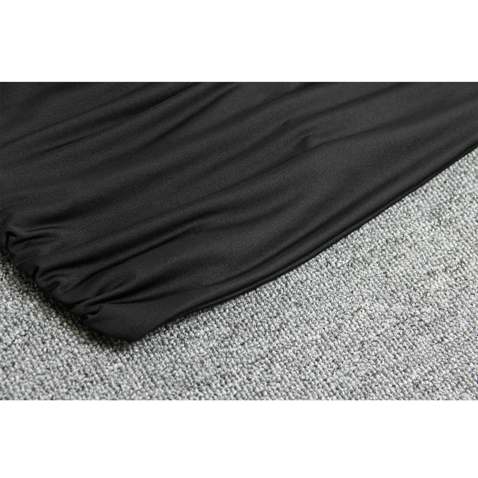 Swimsuits for Women Summer V-Neck Halter Dress | Backless Off Shoulder & Pleated Skirt Beach To Evening Stretch