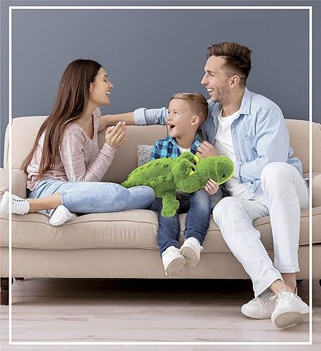 Miniatura 5 de DolliBu - Almohada de peluche de cocodrilo tamaño  Almohada súper suave de animales para niños, acogedora siesta, almohada de suelo para niños y