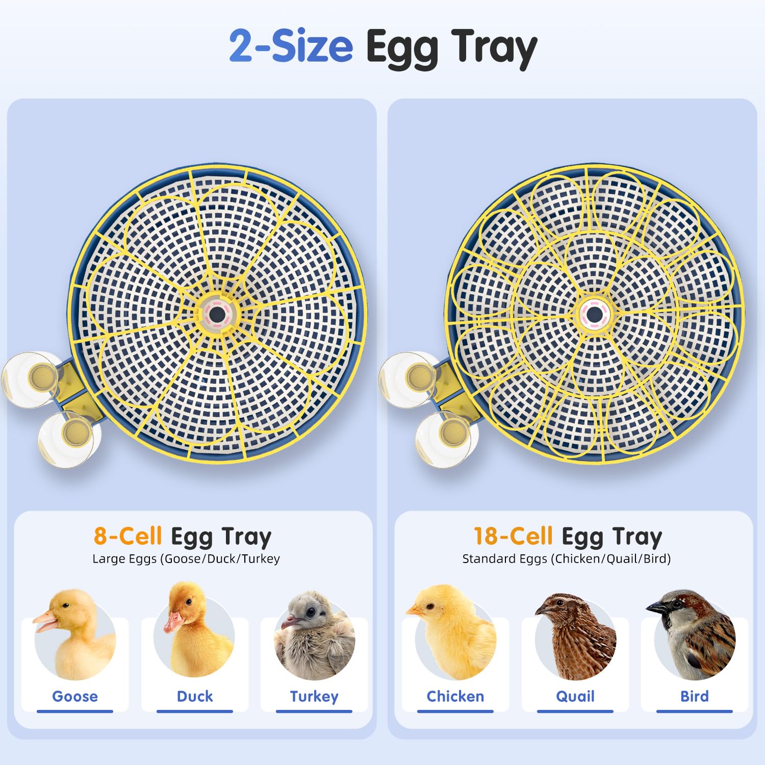 Chicken Egg Incubators for Hatching Eggs, 12 Egg Incubator with Automatic Egg Turning and Humidity Control – Chicken Incubators for Hatching Eggs with 360° View/Candler/Water Bottle Refill/Air Vent