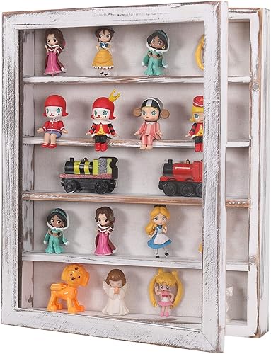 Caja de sombra de 14 x 17 pulgadas con estantes, cajas de sombra grandes con estantes ajustables para recuerdo, monedas, alfileres de playa,