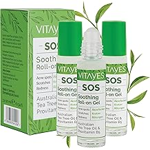VITAYES SOS S&eacute;rum pour la peau - Acn&eacute; et Acn&eacute; Pr&eacute;ventif, T&ecirc;te Noire, Rougeur de la peau, D&eacute;mangeaisons, Anti-Vol Insecte R&eacute;paration Morsure Huile d'arbre &agrave; th&eacute; et s&eacute;rum Provitamine B5, Triple Conditionnement 30 ml