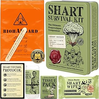 Witty Yeti’s Military-Grade Shart Survival Kit for When Your Butt Commits Treason. Emergency Backup Gag Gift for Digestive Mutiny & Rear-End Rebellion.