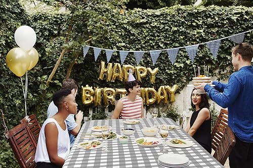 Miniatura 5 de NewBeeclassic Juego de 3 manteles de vinilo para picnic y fundas de banco, impermeable, para mesa de picnic y banco para interiores y exteriores,