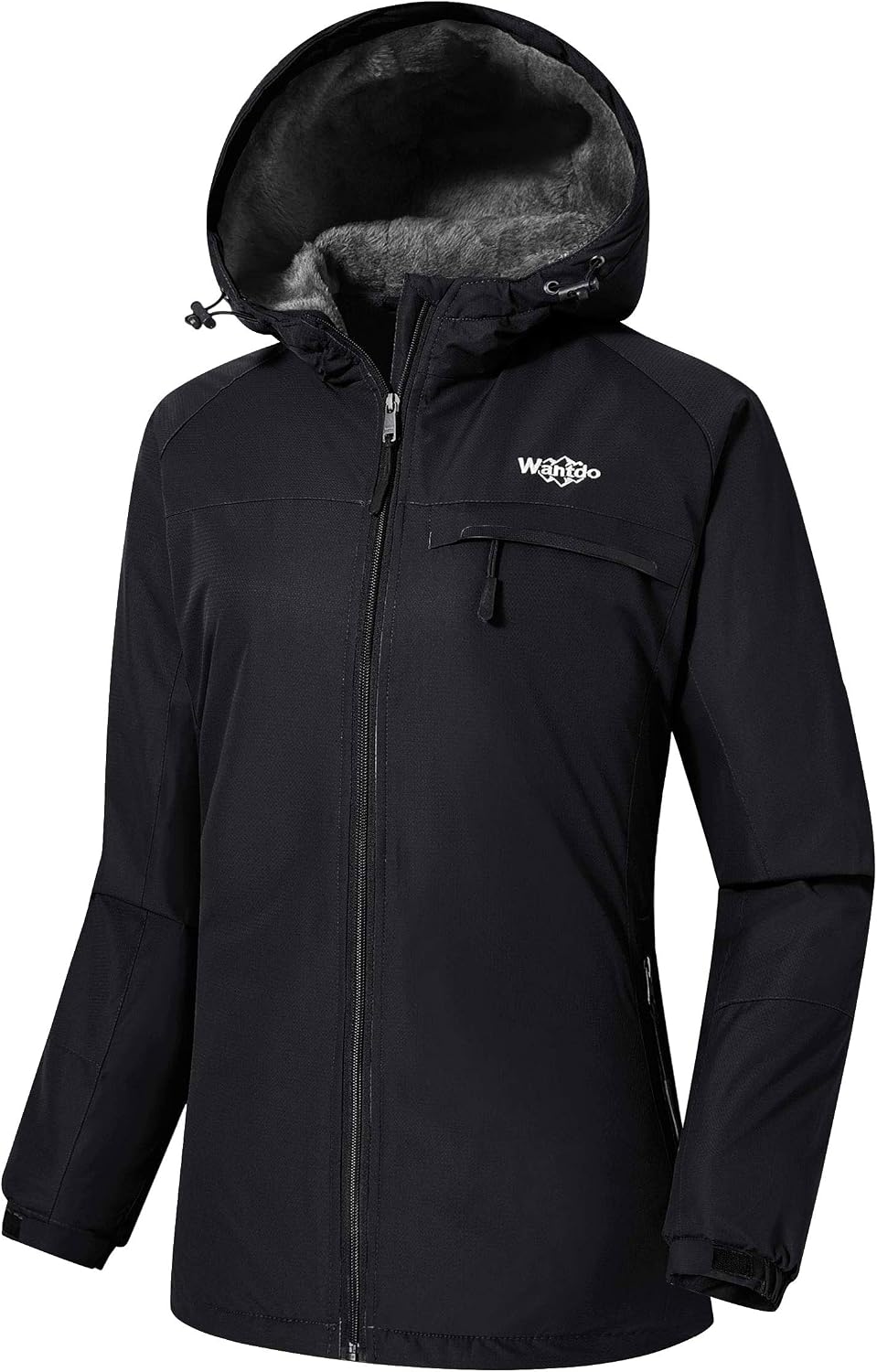 Wantdo Women's Mountain Waterproof Ski Jacket Windproof Snowboarding Jackets Warm Winter Snow Coat Fleece Raincoat
