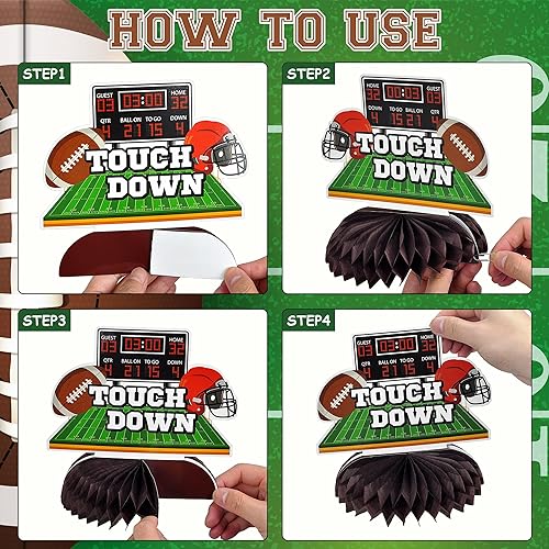 Miniatura 7 de Centros de mesa de fútbol, decoración de fiesta de fútbol, centros de mesa de panal de fútbol para temática de fútbol, fiesta de cumpleaños, súper