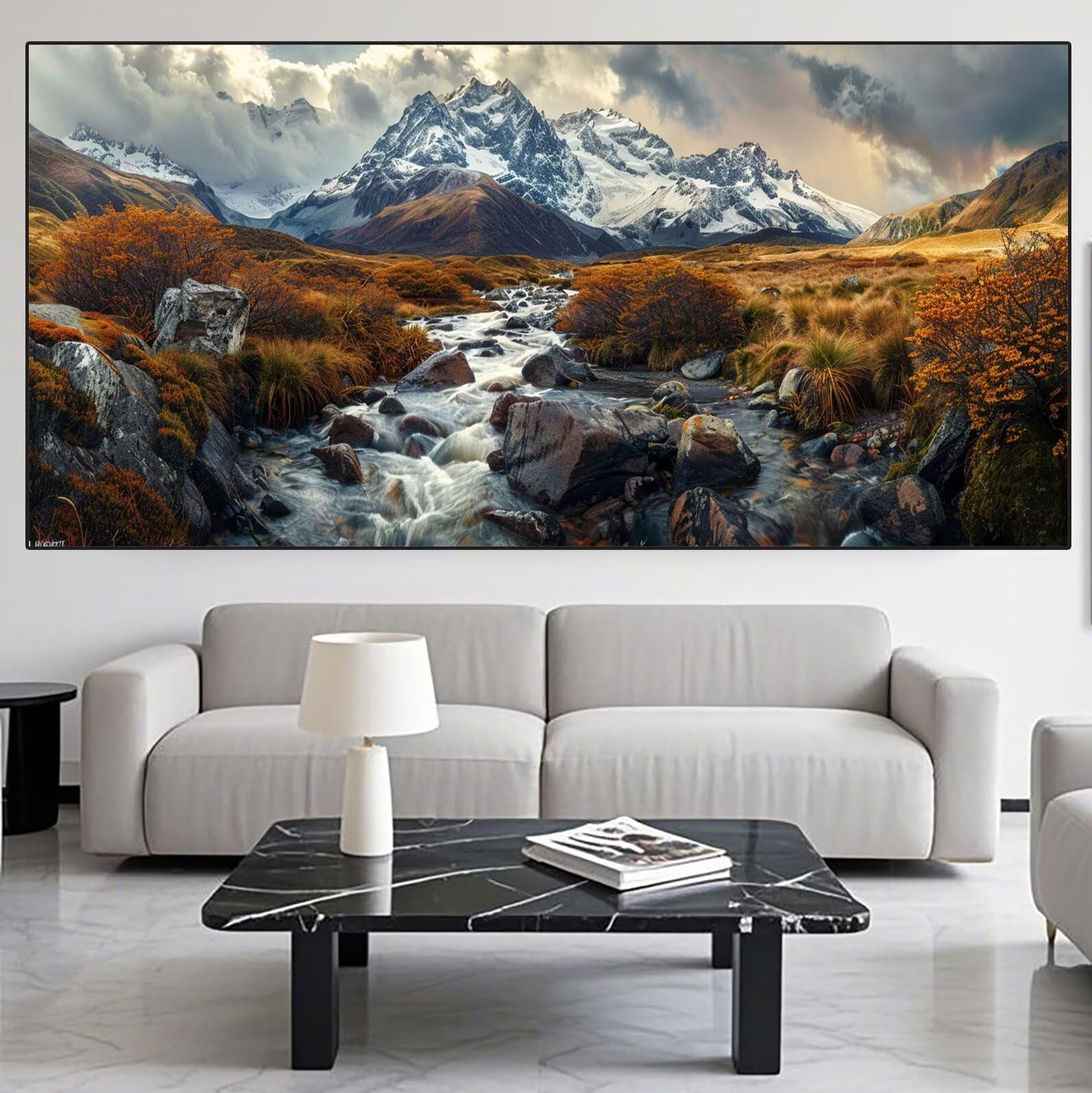 Snow Mountain Diamond Art Grassland Diamond Painting Arts and Crafts dla dorosłych, zestaw do malowania diamentami 5D, dorosłych, Crysta, haft krzyżykowy, zestaw do haftowania dla początkujących