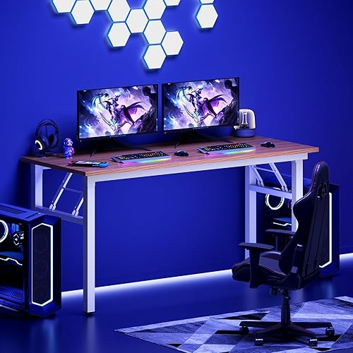 Miniatura 45 de DlandHome Escritorio plegable pequeño de 31.5 pulgadas, escritorio de computadora para oficina en casa, mesa plegable para espacios pequeños, no