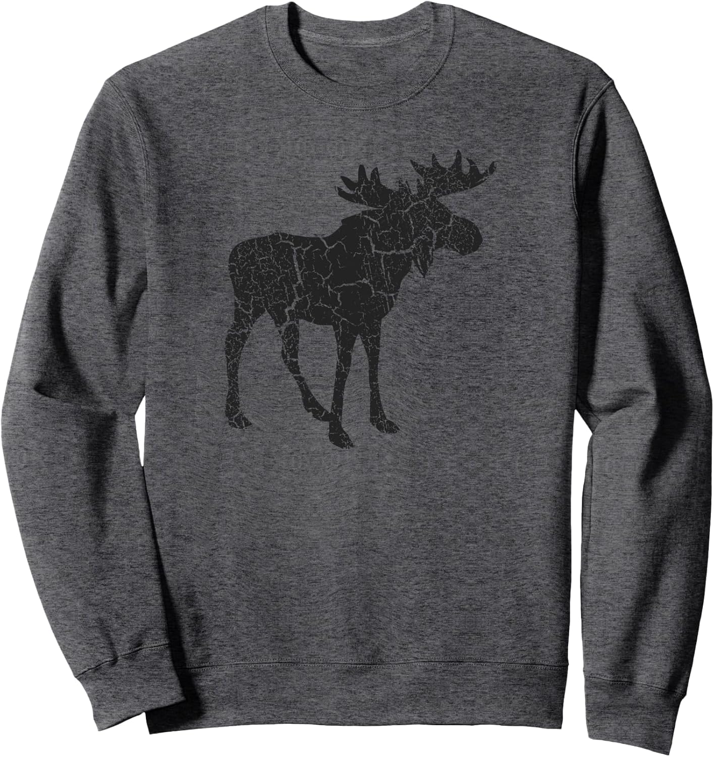 Moose Distressed Print - Vintage Moose Sweatshirt