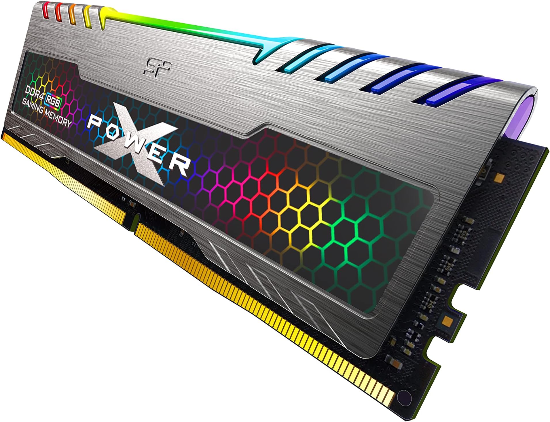 SP Silicon Power XPOWER Turbine RGB DDR4 16GB 3200MHz PC4-25600 CL16 1.35V 288-Pin UDIMM Gaming Desktop PC Computer RAM Memory Module
