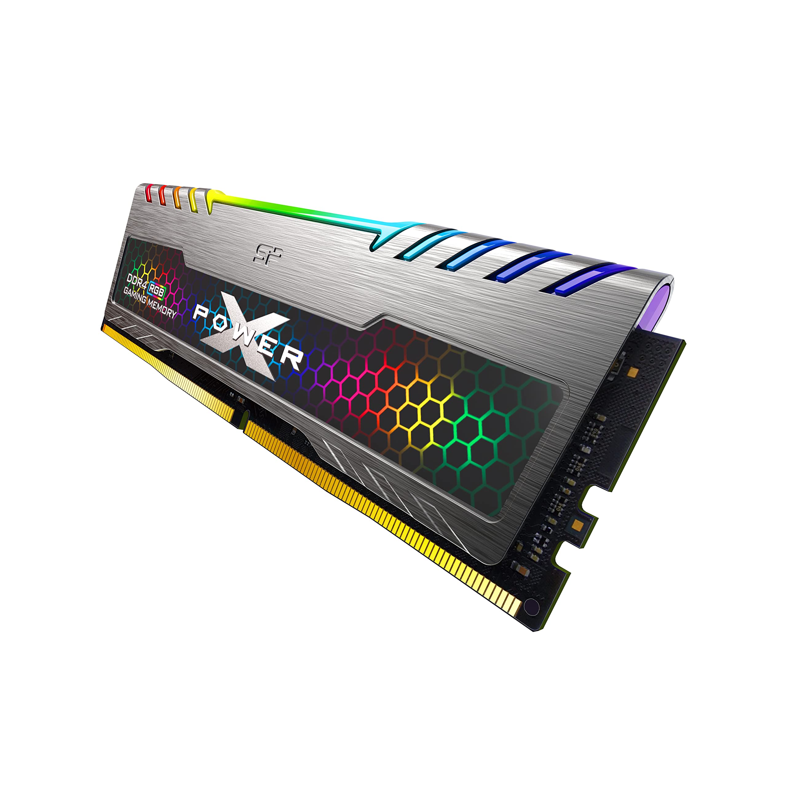SP Silicon Power XPOWER Turbine RGB DDR4 16GB 3200MHz PC4-25600 CL16 1.35V 288-Pin UDIMM Gaming Desktop PC Computer RAM Memory Module