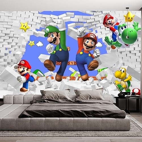 Miniatura 4 de Murales de pared de tamaño personalizado, anime de juegos 3D, murales de pared autoadhesivos extraíbles para despegar y pegar, papel tapiz