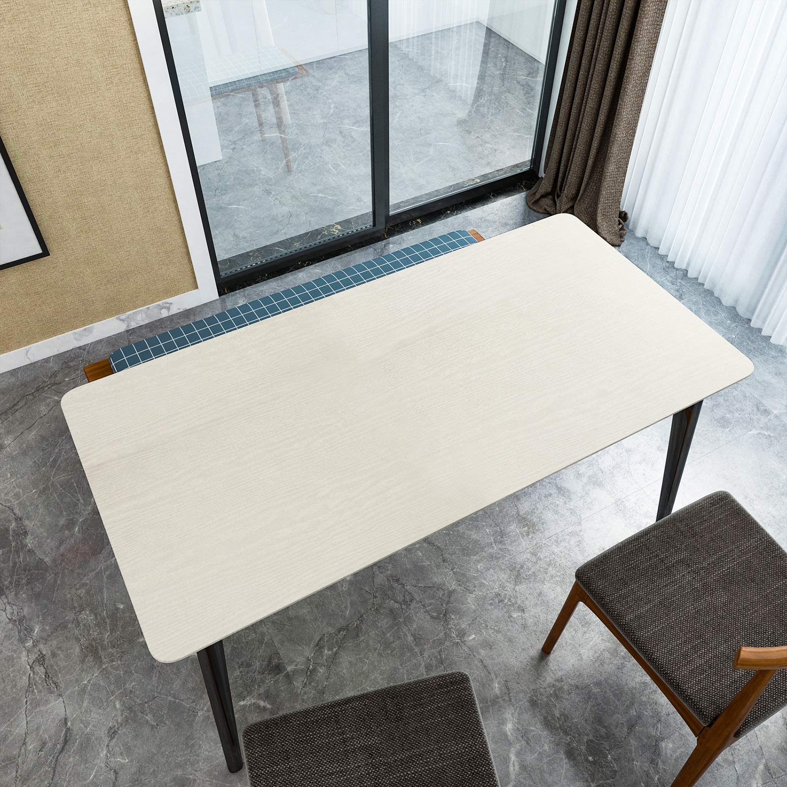 VEELIKE Carta da Parati Legno Beige 40 cm x 900 cm Pellicola Adesiva Effetto Legno Vintage Carta Adesiva Rotolo Mobili Impermeabile Vinile Adesivo Muro Cucina Adesivo per Mobili Camera da Letto Bagno