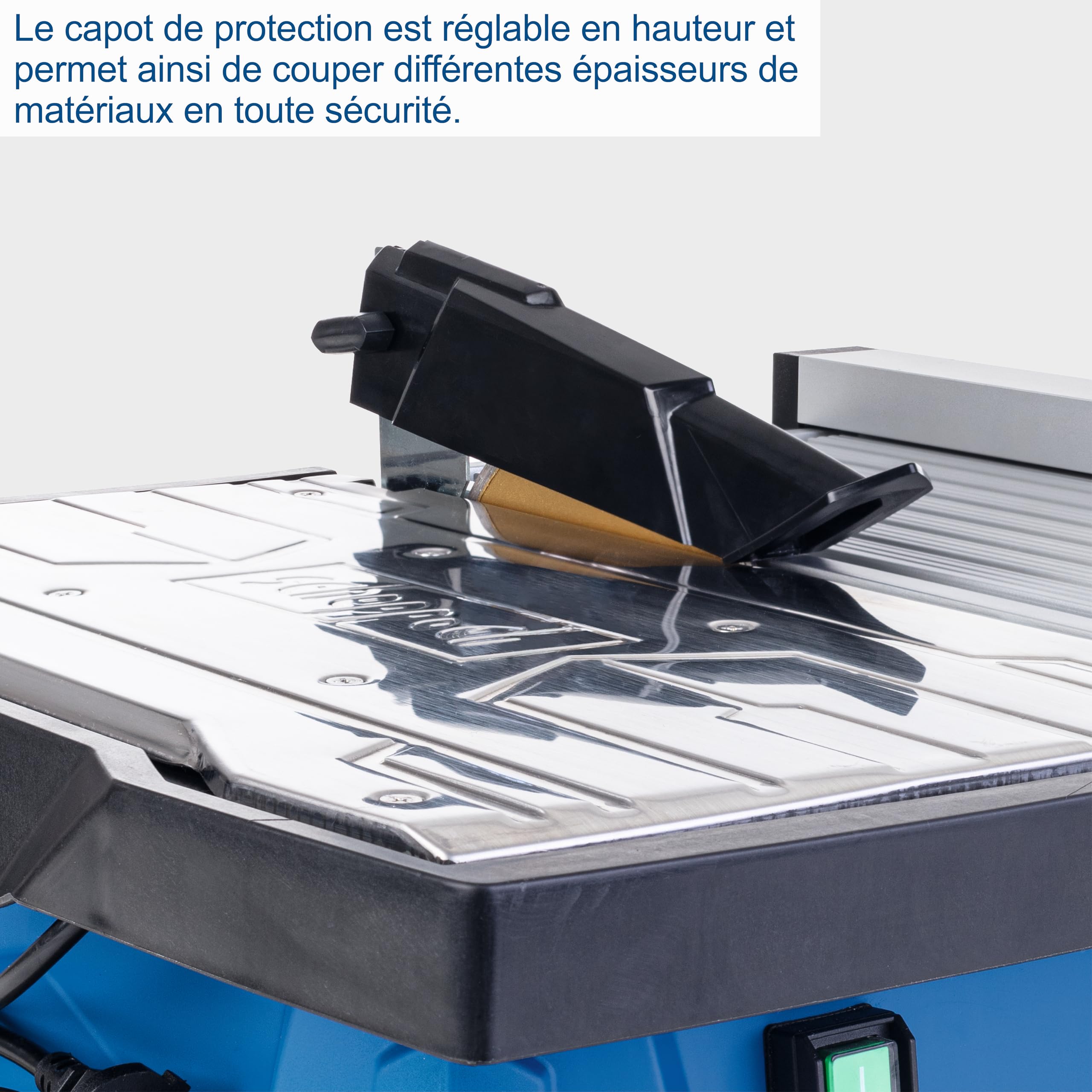 Scheppach Coupe-carrelage avec chariot coulissant WTS2000 – Coupe-carreaux – Longueur de coupe 450 mm – Moteur 900 W – Disque diamant 180 mm
