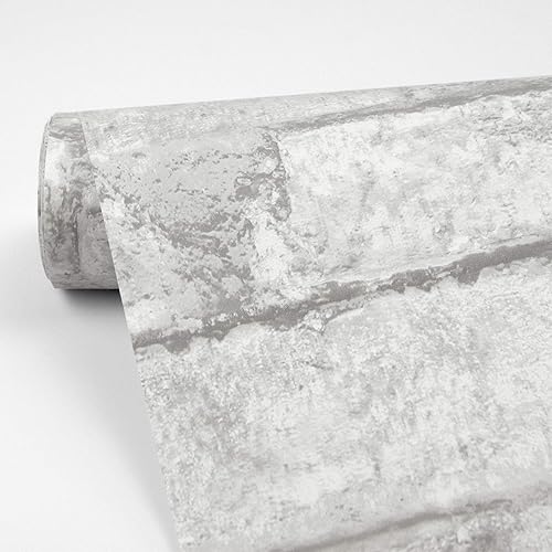 Miniatura 9 de InHome NHS3709 Denver Brick Peel Stick - Papel pintado, color blanco y blanquecino