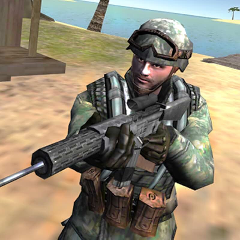 Assault commander. Снайпер коммандос. игра на телефон про американца бойца эль командос. island assault.
