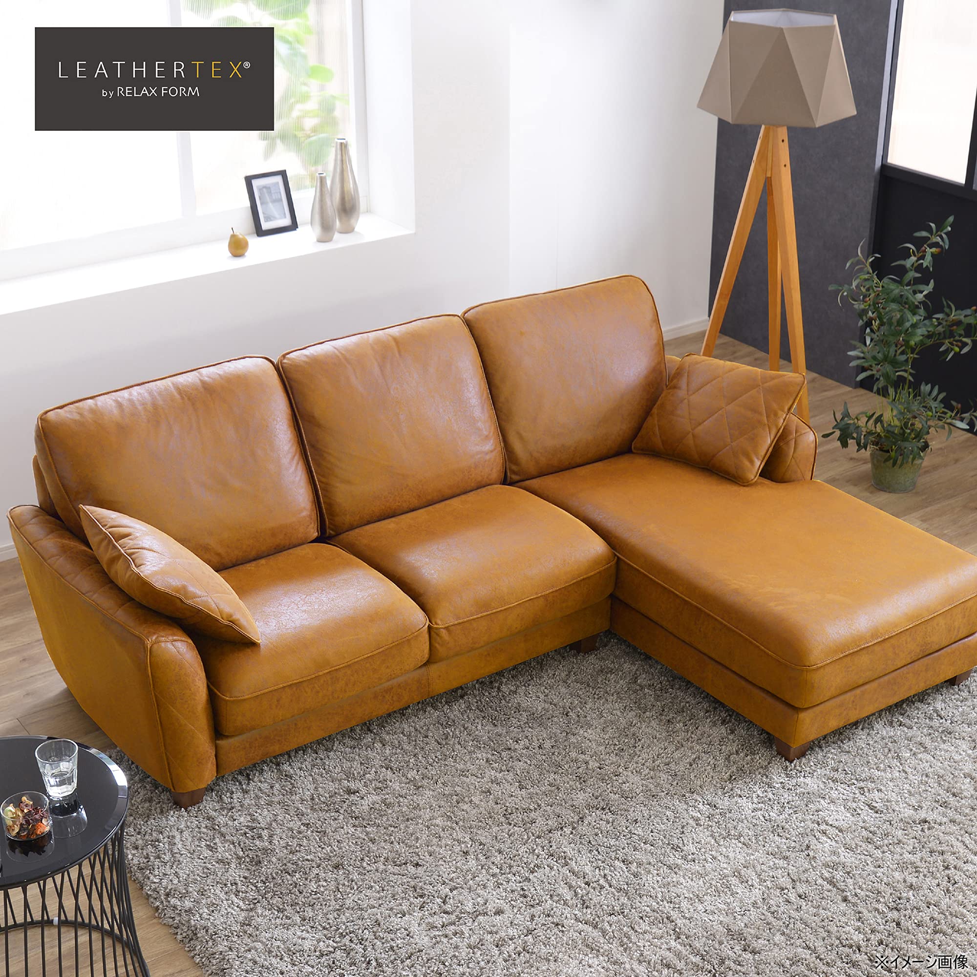 Amazon｜【開梱設置無料】 レザーテックス(Leathertex) ソファー