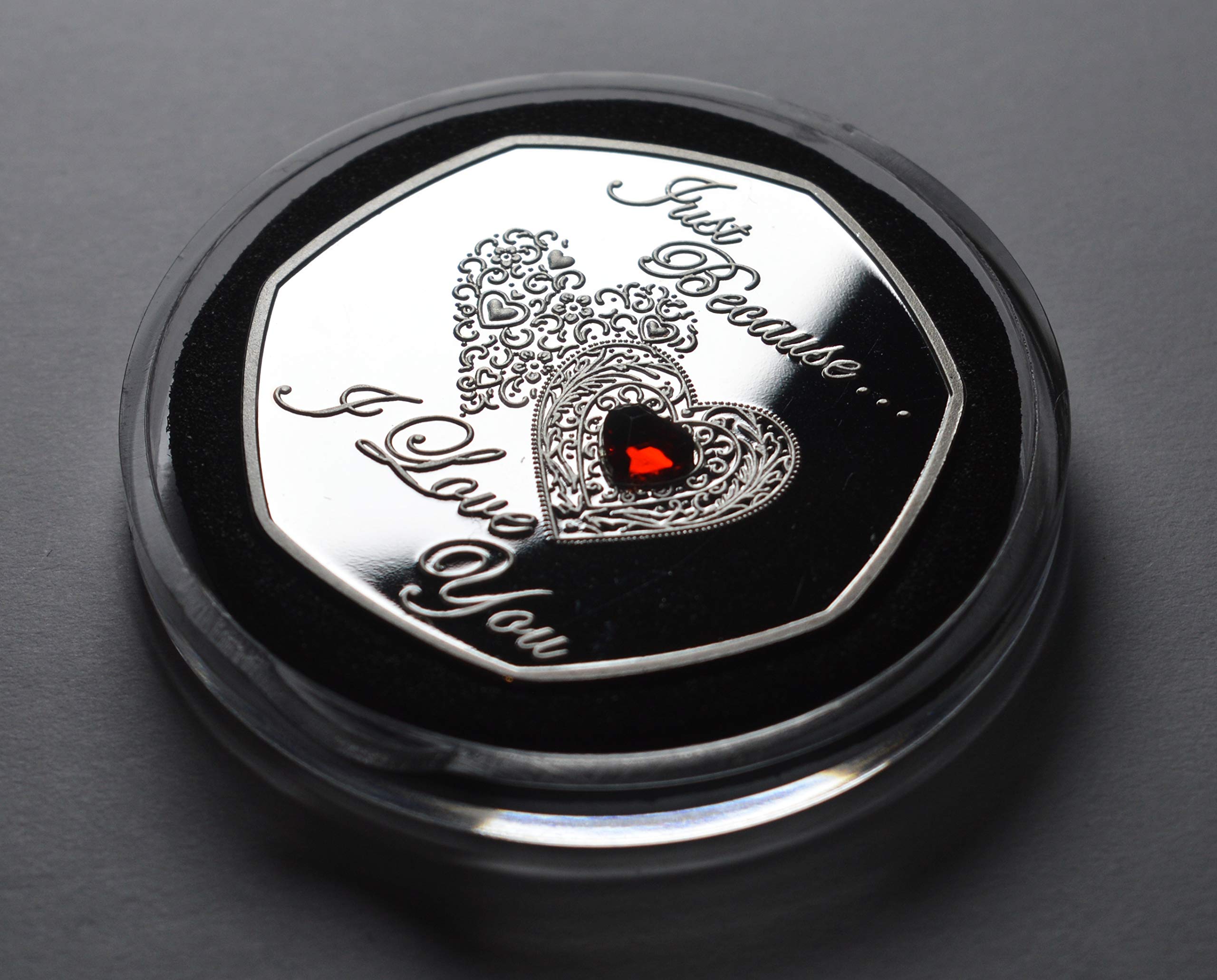 The Commemorative Coin Company 'Just Because I Love You' Proof Silver Commemorative in Capsule