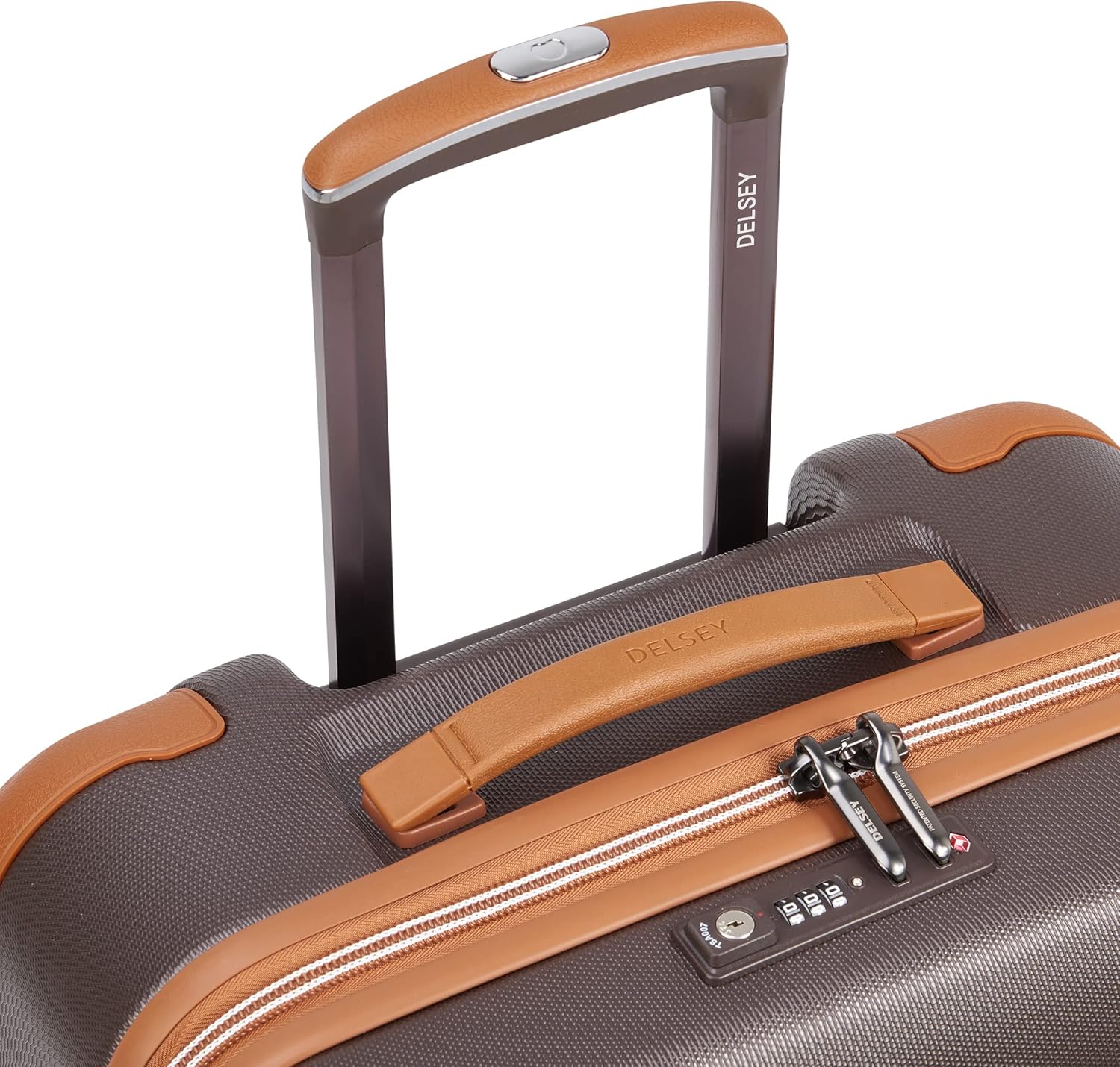 DELSEY PARIS Chatelet Air 2.0 Hardside Luggage with Spinner Wheels, Chocolate Brown, Checked-Medium 24 Inch - Image 10