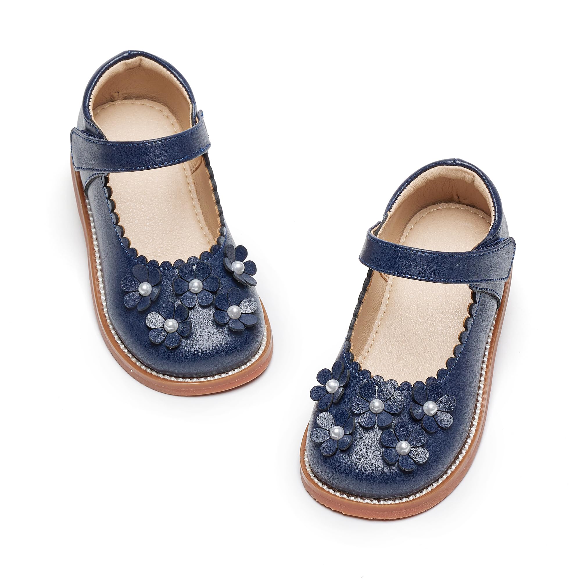 GINFIVE Toddler Girls Mary Jane School Oxford Dress Flat Shoes for Wedding