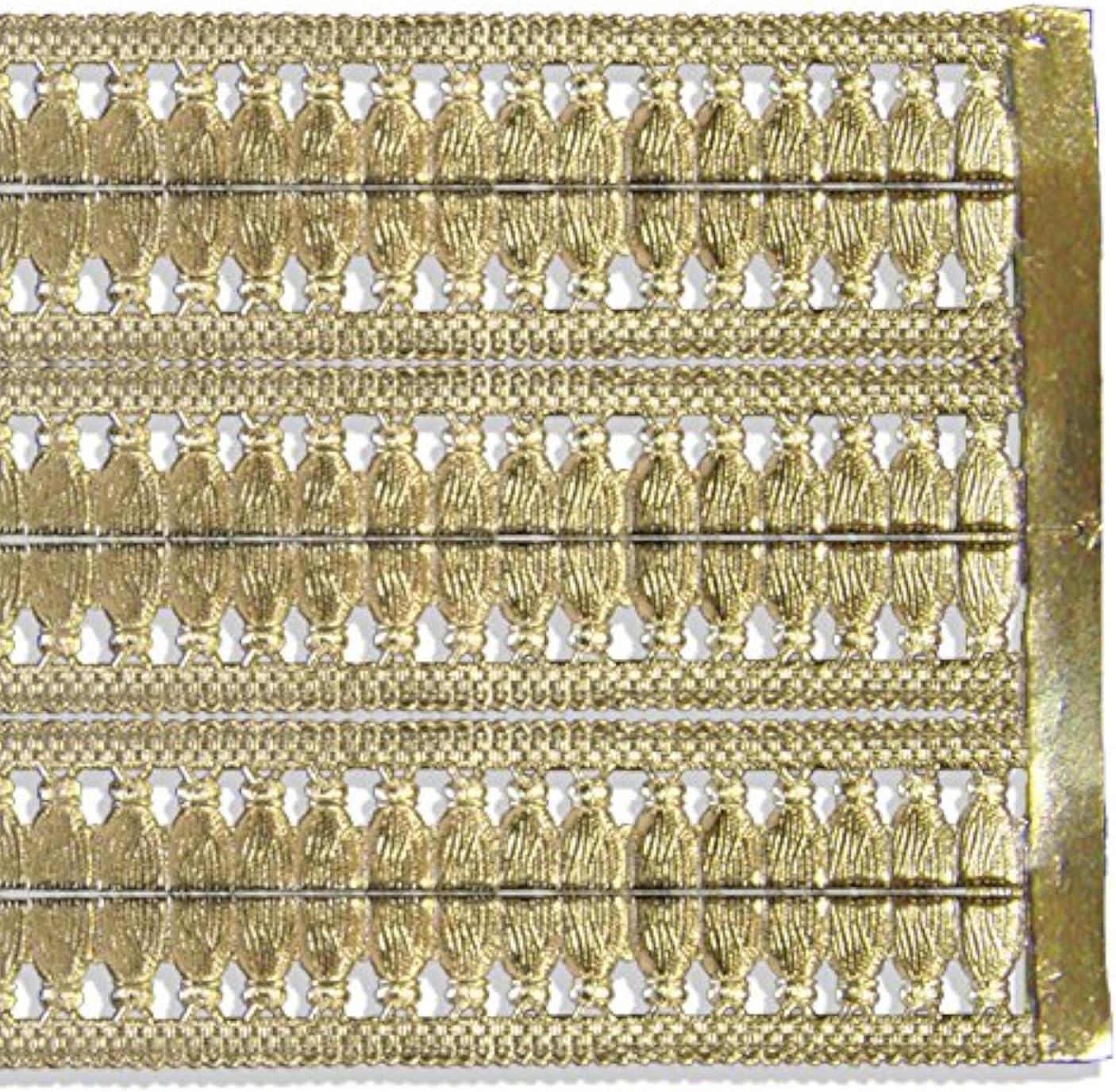 Kunze Dresden Trim Border Fringed Tassel Strips, 5/8-Inch, Gold