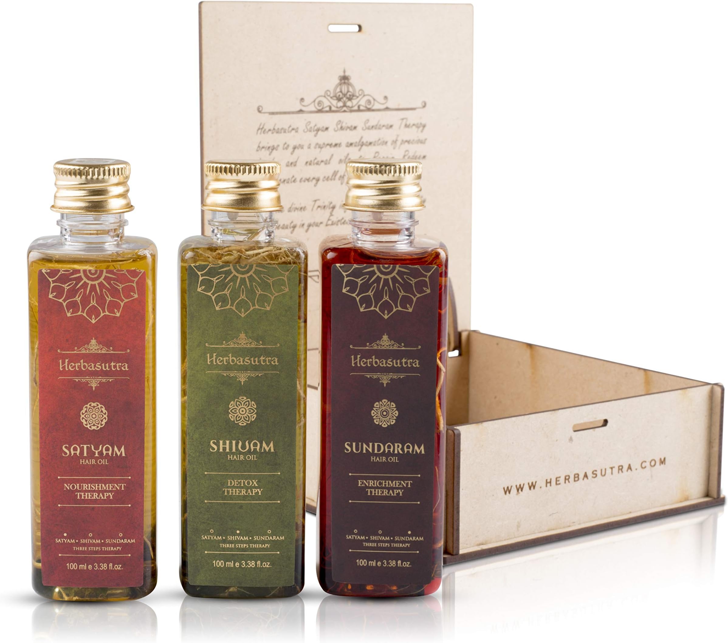 Three Steps Hair Oil Therapy 100ml X 3 (Satyam - Shivam - Sundaram Hair Therapy)