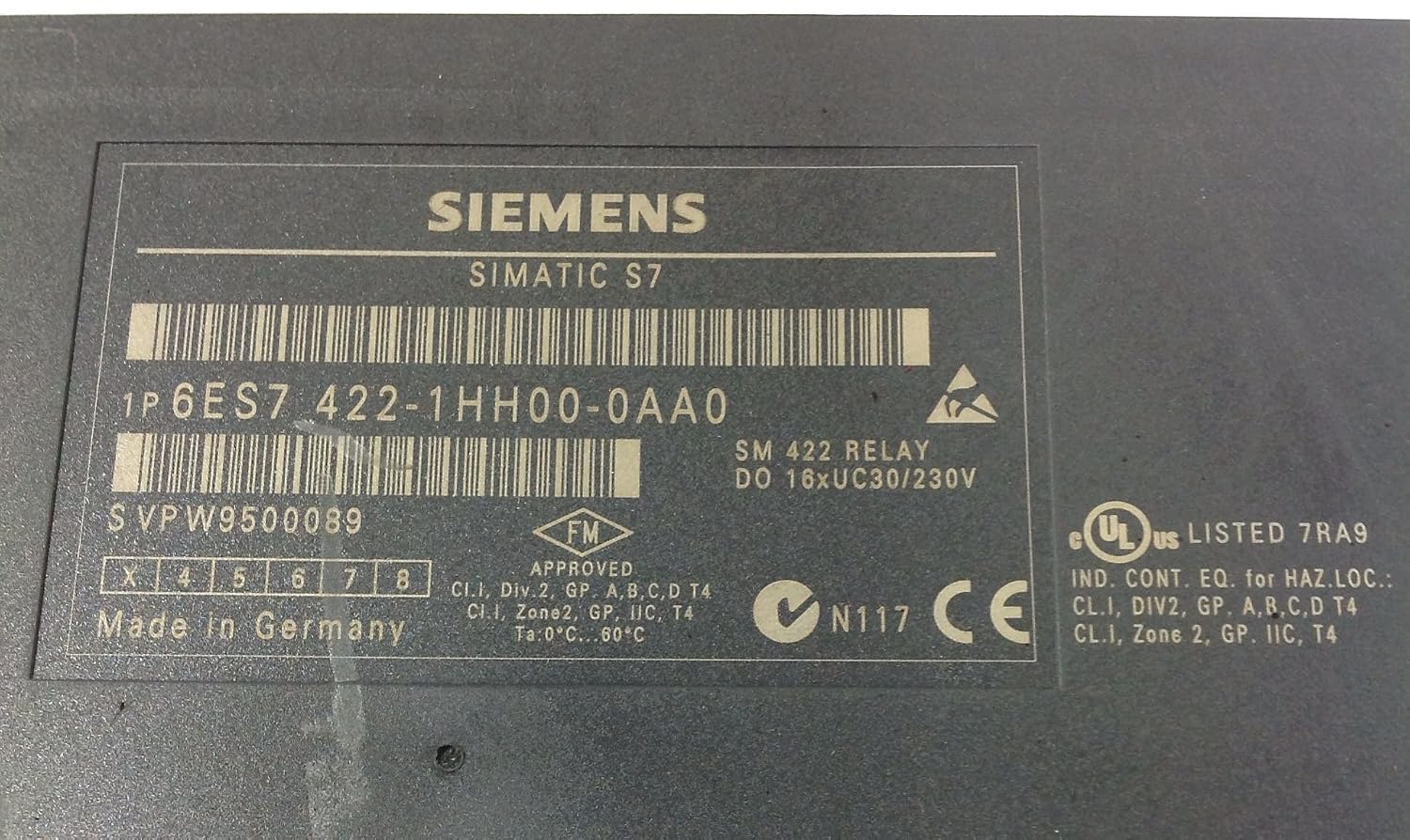 Siemens Simatic S7 400 - karta wyjścia cyfrowego sm422 16sd 5.230 VAC Reles