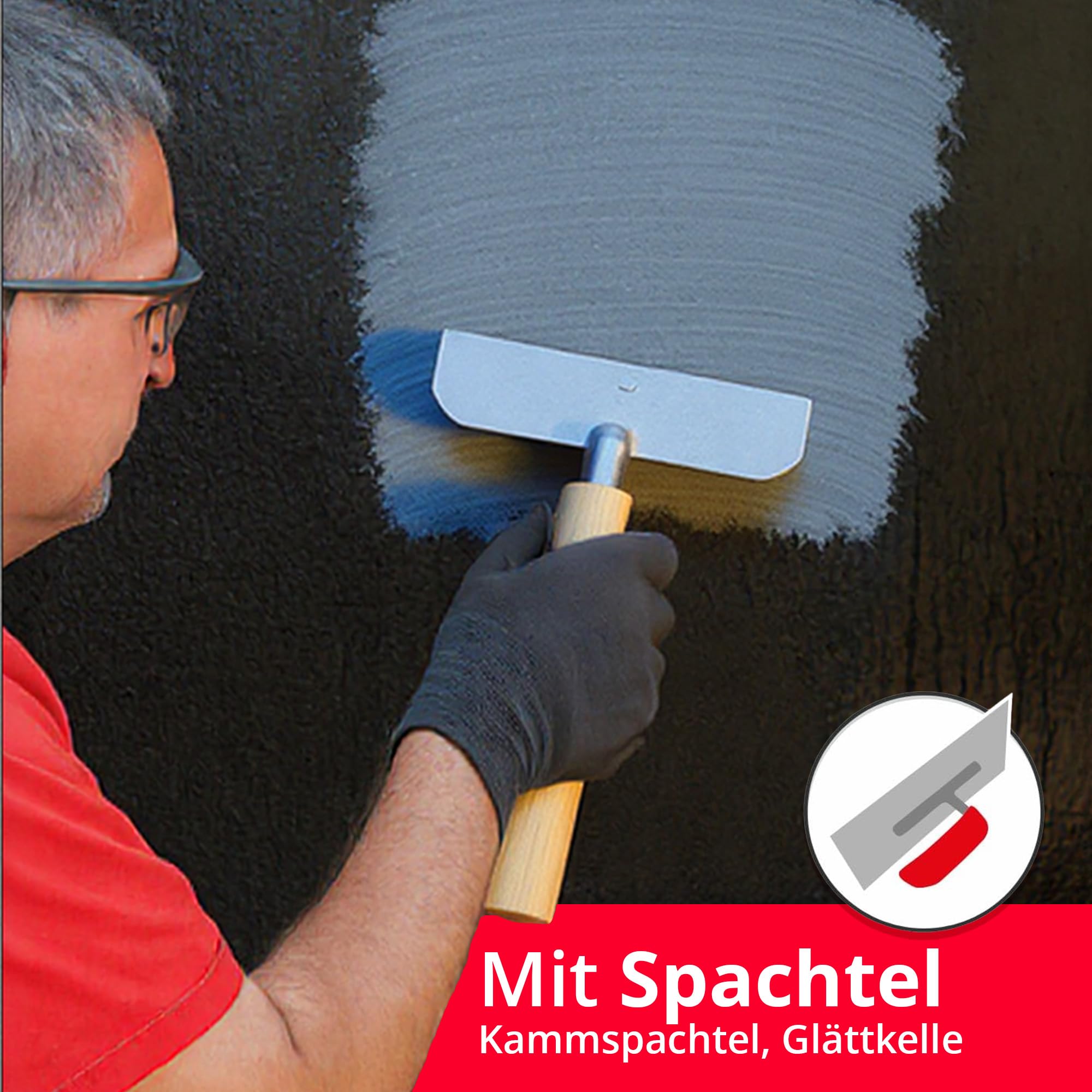 BORNIT Fundamentdicht 12L Bitumen Dichtmasse wasserdicht [gemäß DIN18533] | Dichtschlämme Bitumen Dickbeschichtung Haus Garage Dichtmasse außen Wasserdichte Beschichtung Bauwerksabdichtung Keller