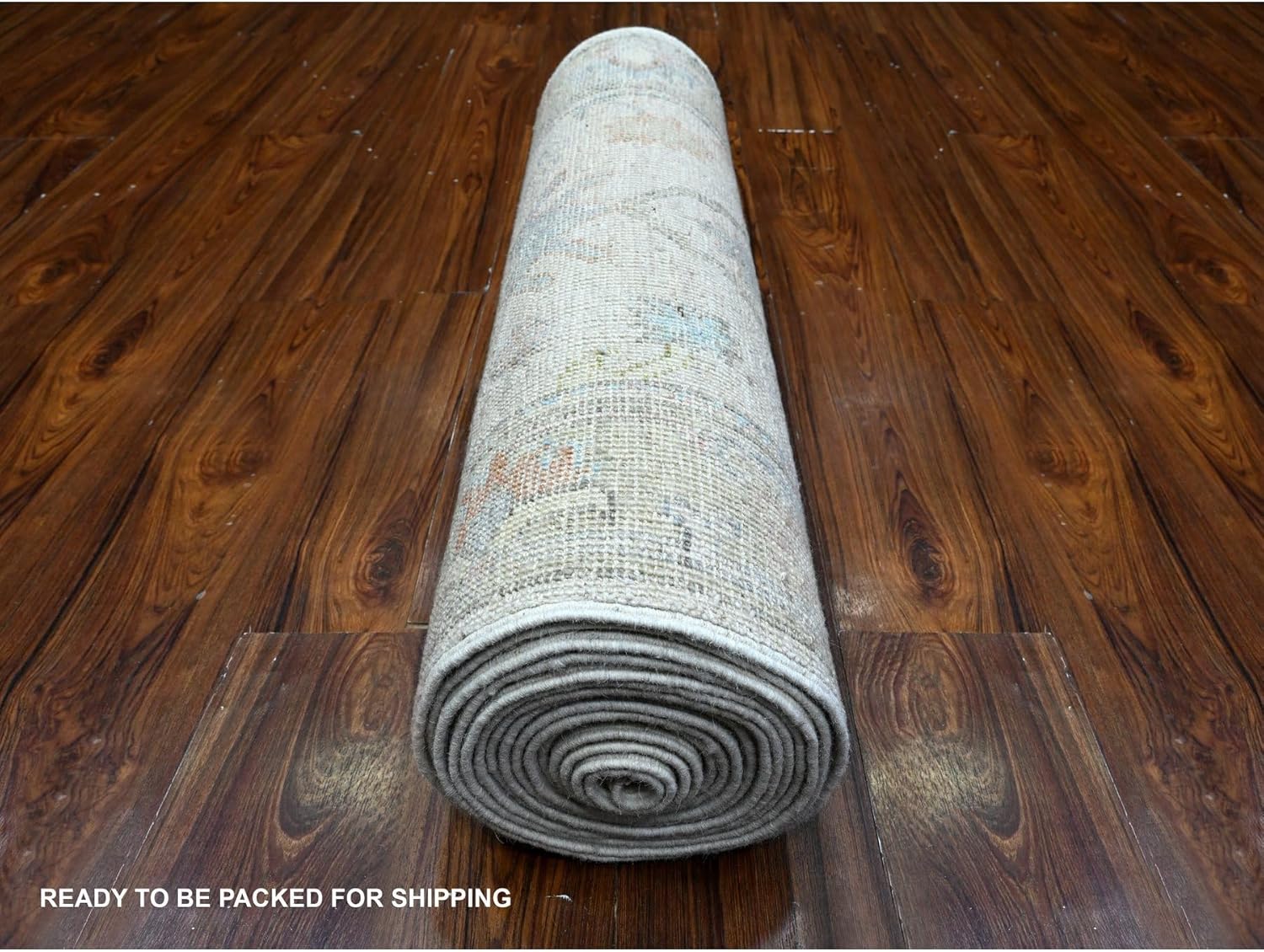 Gray Wool Hand Knotted Afghan Angora Oushak XL Runner Oriental Rug (2'6"x19'1")
