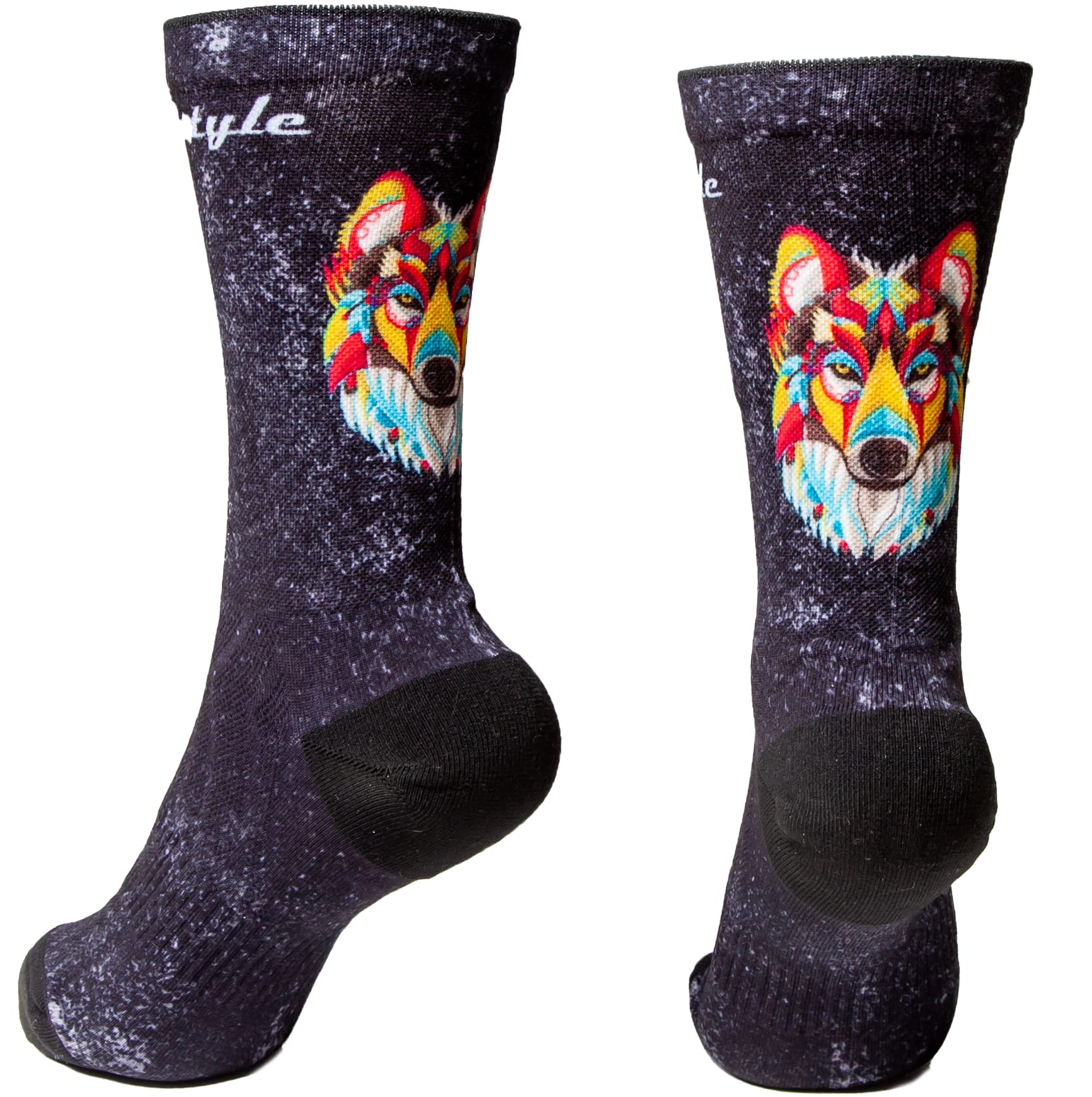 Calcetines Deportivos Hombre Mujer Estampados –Crossfit, Running, Ciclismo, MTB, Gym, Fitness y Senderismo – Transpirables, Antiampollas