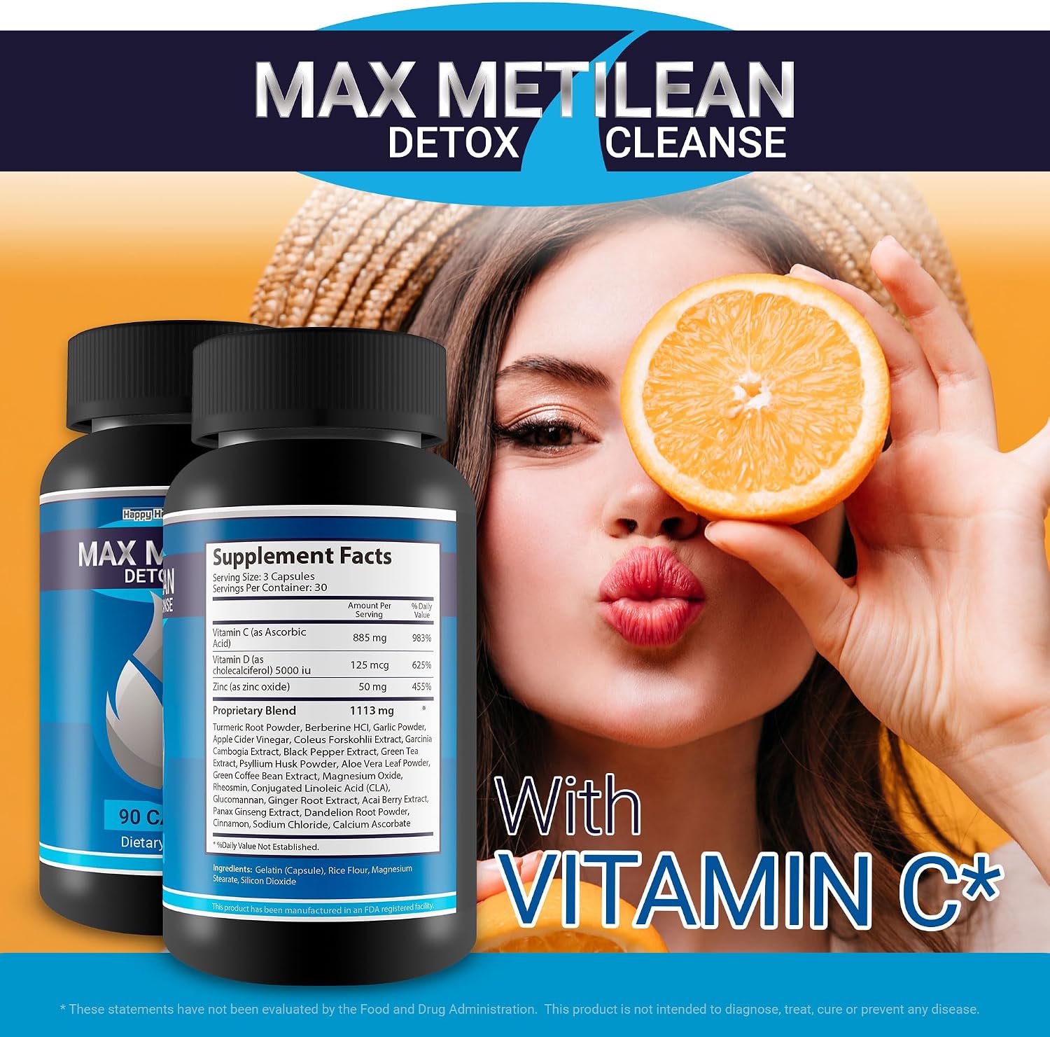 Max Metilean Detox Cleanse - Our Best Detox Cleanse for Women - Gentle Full Body Cleanse - Gut Cleanse Detox - Colon Detox Cleanse Pills Body Cleanse Detox for Women Colon Cleanse