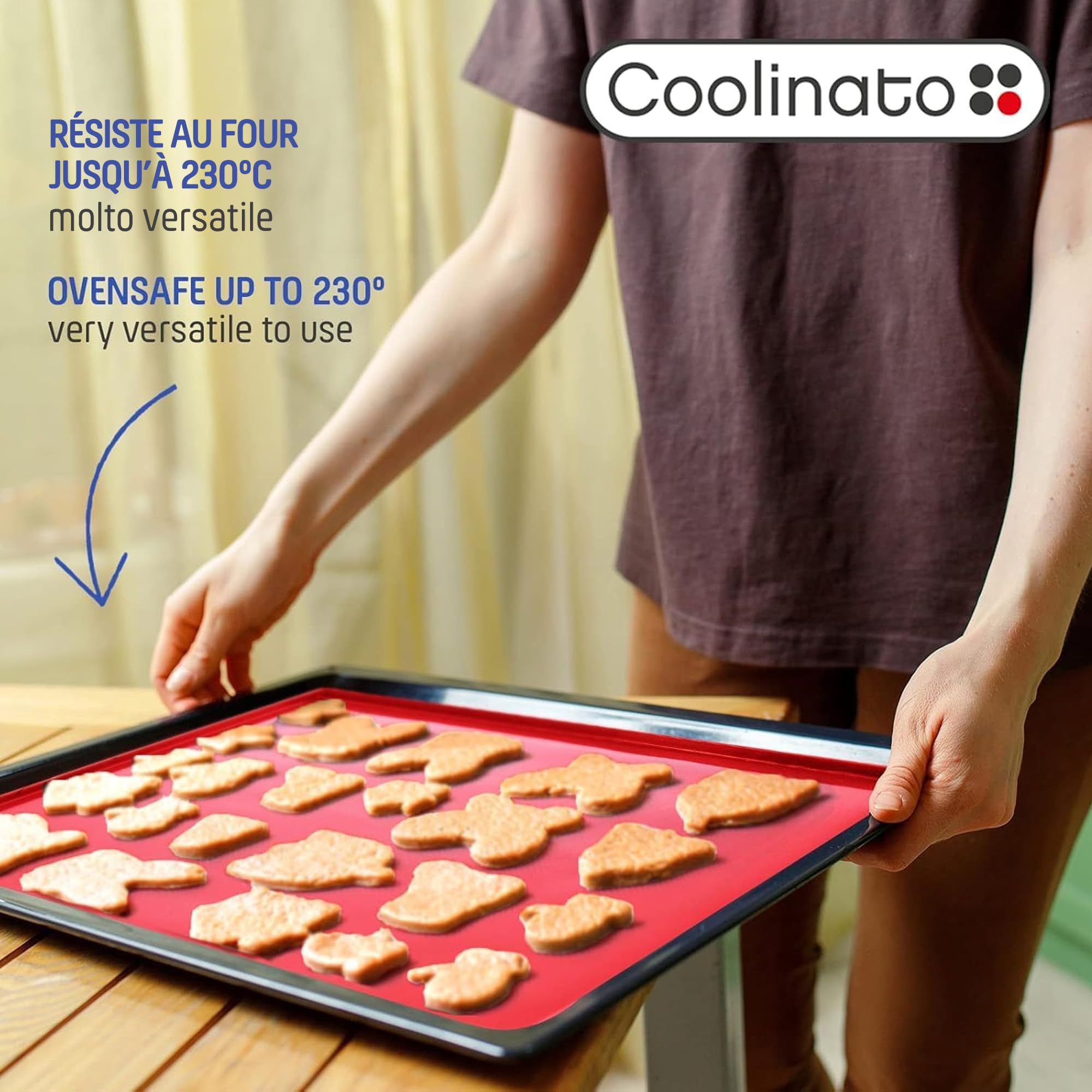 Dimeho Tapis De Cuisson En Silicone Anti-adhésif Résistant à