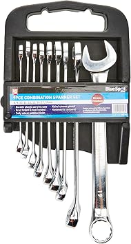Blue Spot 04119 Metric Combination Spanner Set 9 Pieces